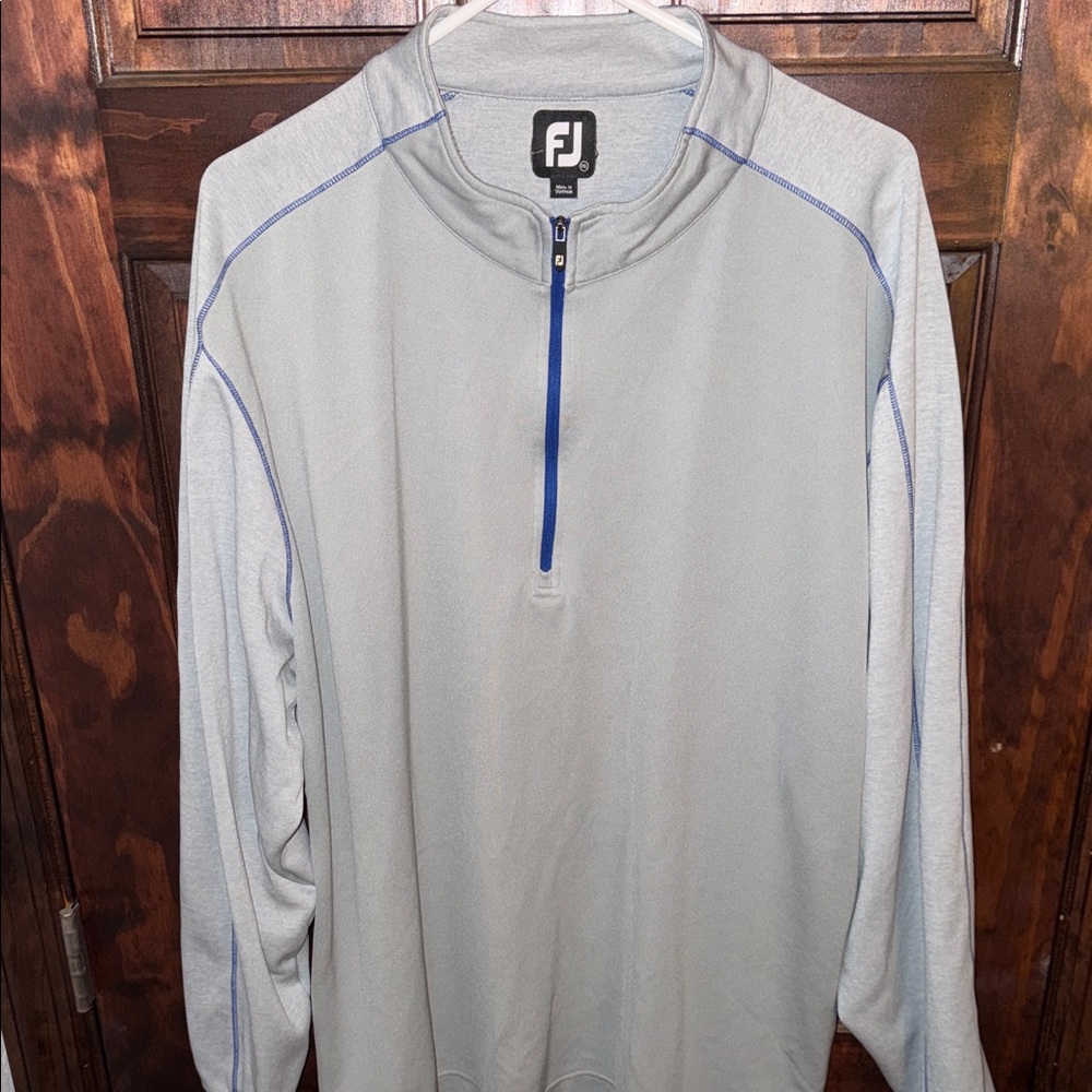 FootJoy Light Gray Pullover with Black Logo